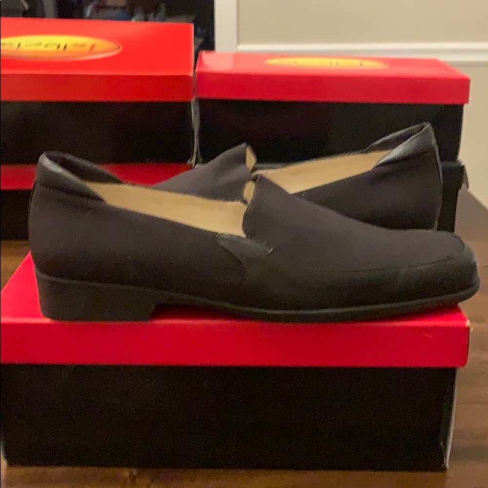 Talbots, 10.5, Brown/Black Square Toe Loafers